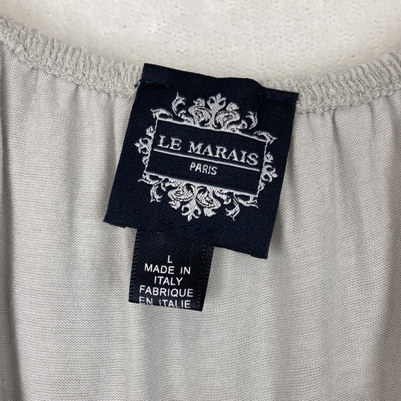 Le Marais Paris Women’s Silk Boho Peasant Tunic Top sz Large - Picture 6 of 12